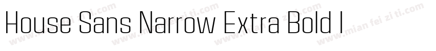House Sans Narrow Extra Bold Italic字体转换